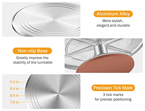 22 Aluminum Cake Stand Turntable Set for Decorating Baking Kit