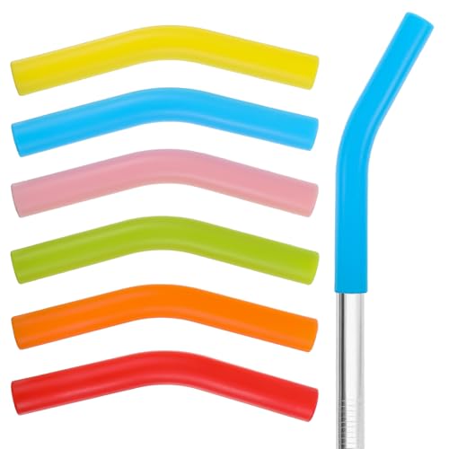 6 Pcs Silicone Straw Tips (6 Count)