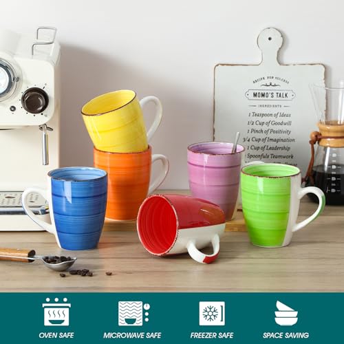 Bonita 16 Oz Large Coffee Mugs Set of 6 (6 Count)
