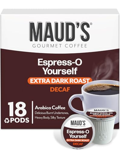 Maud’s Decaf Espresso Roast Coffee Pods (18 Count)