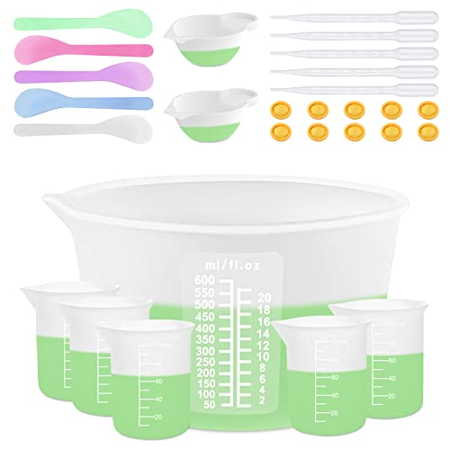 Silicone Measuring Cups 600ml for Resin