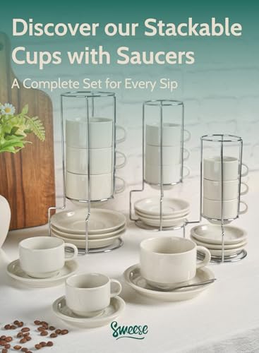Porcelain Cappuccino Cups Set (8 Count)