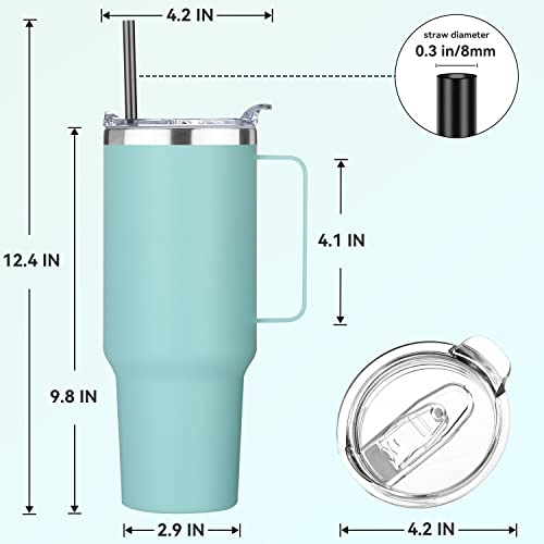 40 oz Stainless Steel Tumbler with Handle (4 Count)