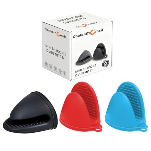 Silicone Oven Mitts Heat Resistant Pot Holder Set for Kitchens (6 Count)