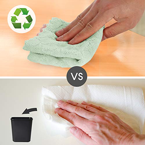 12 Pack Microfiber Dish Cloths for Kitchen Washing Dishes (12 Count)