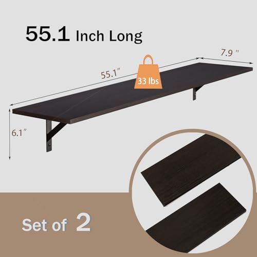 Long Wall Shelves (2 Count)