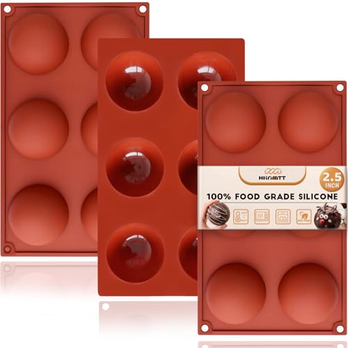 Hot Chocolate Cocoa Bomb Molds Hemisphere Silicone 2.5 Inch 3 Pack
