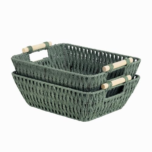 Wicker Storage Basket (2 Count)