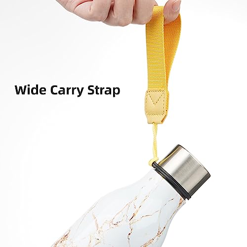 18 oz Insulated Stainless Steel Metal Water Bottle with Strap