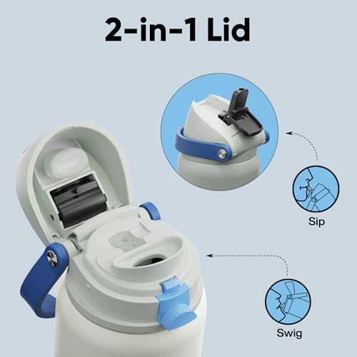 Insulated Water Bottle with Straw