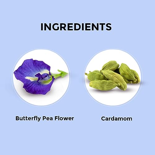 Butterfly Pea Flower Cardamom Tea (10 Count)