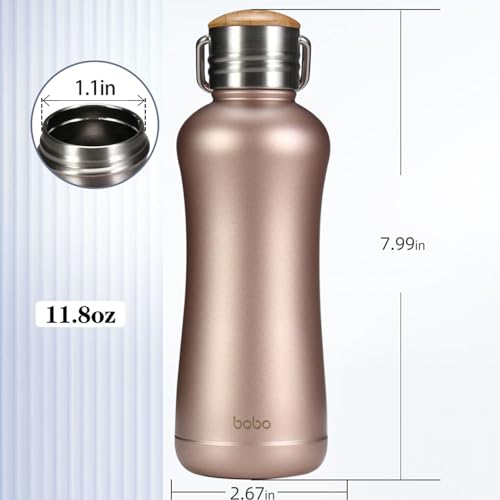 Mini Vacuum Insulated Water Bottle With Bamboo Lid