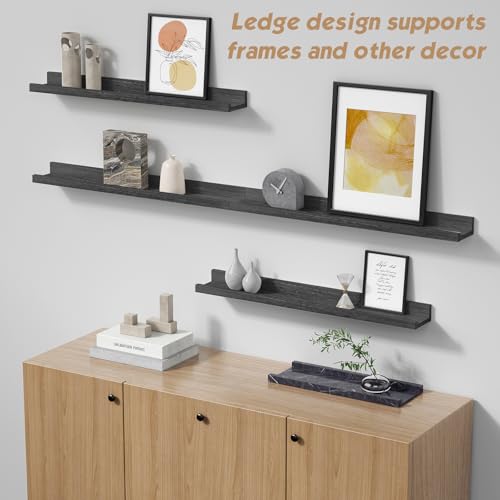 Black Picture Ledge Shelf (4 Count)