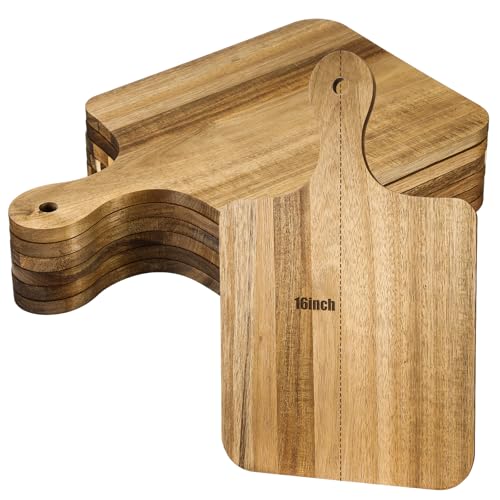6 Pcs Wood Cutting Boards for Chopping Charcuterie Serving (6 Count)