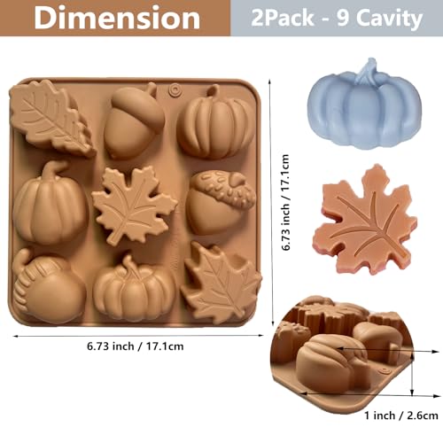 2PCS Fall Silicone Molds (18 Count)