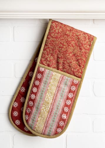 Double Oven Mitts 100% Cotton Double Oven Glove