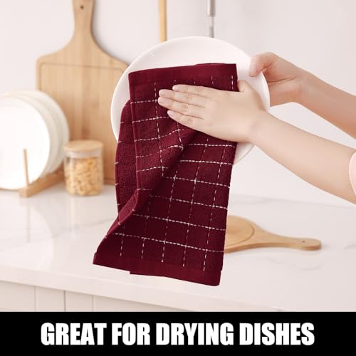 100% Cotton Terry Kitchen Dish Cloths (6 Count)