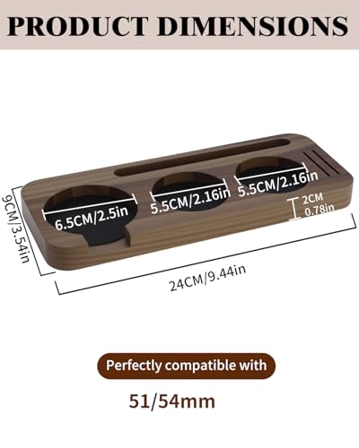 Solid Walnut Espresso Tamping Station Espresso Organizer Station