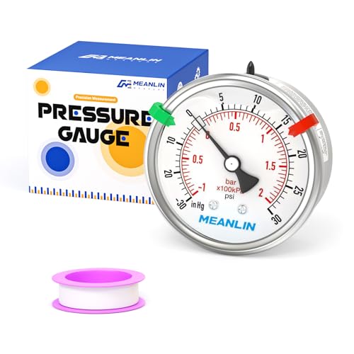 30inHG~30Psi Vacuum Pressure Gauge 316 Stainless Steel Joint 1