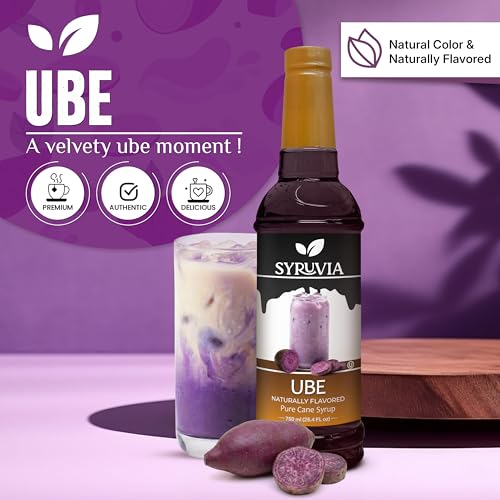 Ube Syrup Naturally Flavored Syrup for Drinks (25.4 Fl Oz)