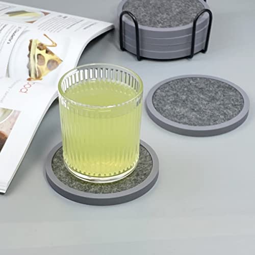 Absorbent Coasters for Drinks with Holder (7 Count)