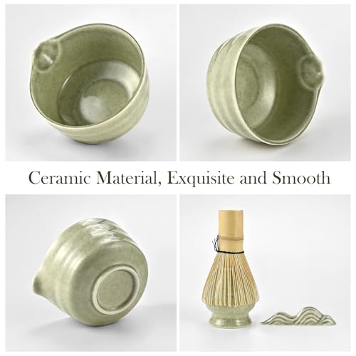 Matcha Set 8 PCS Japanese Matcha Bowl Set with Whisk and Tea Scoop