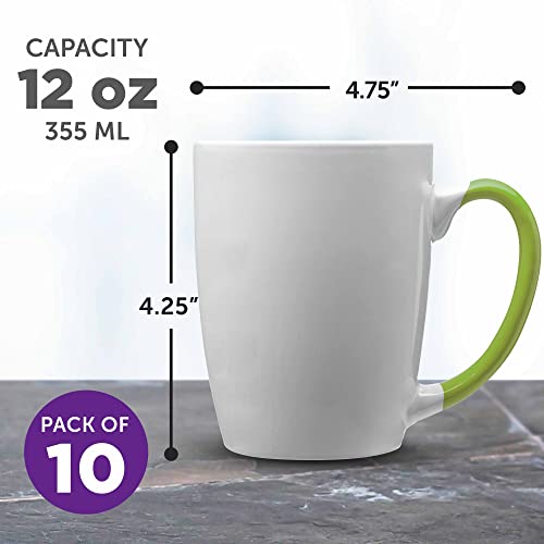 Java Two Tone Coffee Mugs 12 oz. Set of 10 (10 Count)
