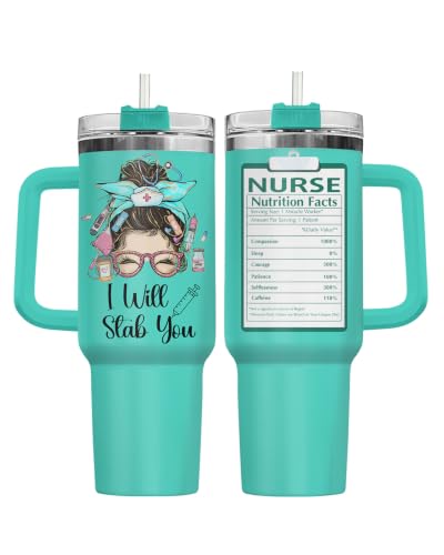 Nurse Life Funny Will Stab You 40 oz Tumbler with Handle
