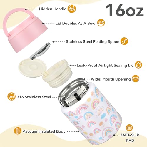 16oz Insulated Food Jar with Spoon