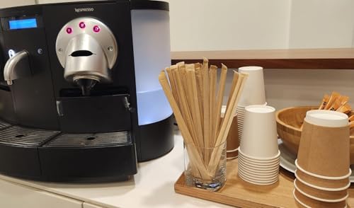 7.5 Inch 1.8mm Individually Wrapped Wooden Coffee Stirrers (500 Count)