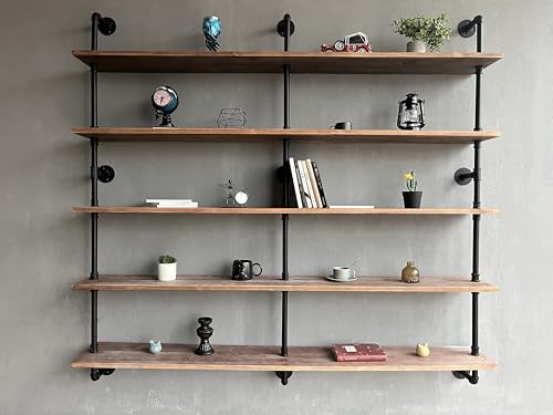 Industrial Pipe Shelf Shelving Bookcase (3 Count)