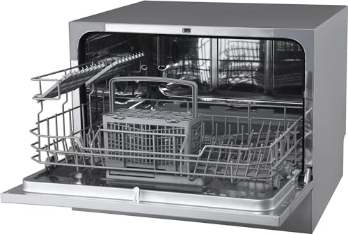 DWP63 21-5/8 Inch Wide 6 Place Setting Countertop Dishwasher - Silver