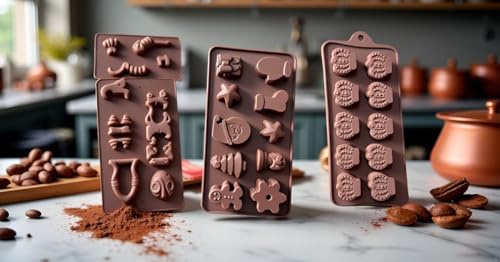 3 Packs Silicone Molds for Chocolate (3 Count)