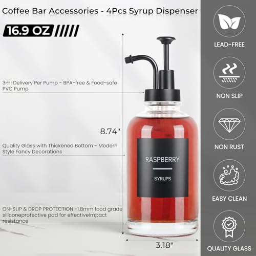 4PCS Coffee Syrup Dispenser (4 Count)