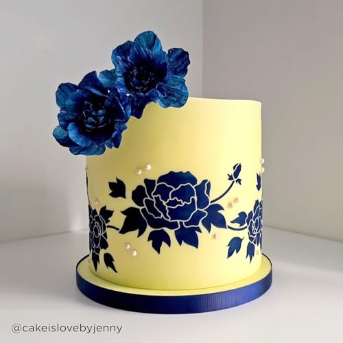 Long Border Cake Stencil FIONA