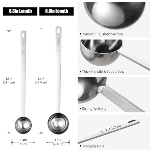 Metal 6.9in Long Handle Coffee Scoop for Ground Coffee