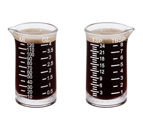 Ackers Shot Glass Etching Scale Measuring Cup 4 Ounce