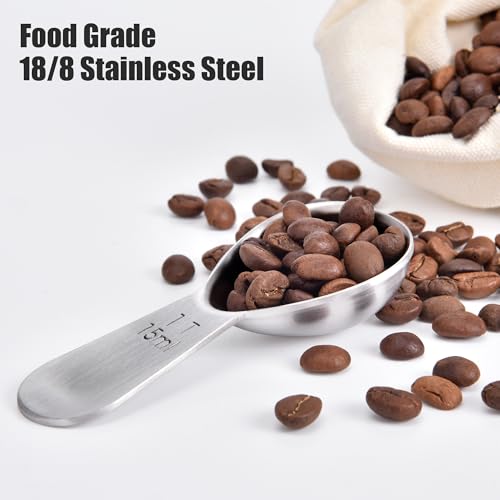 Stainless Steel 1 Tablespoon Coffee Scoop for Ground Coffee