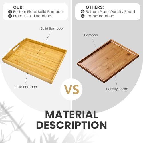 Bamboo Serving Tray Set of 4 (4 Count)