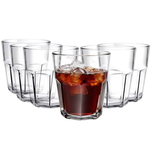 Plastic Drinking Glasses Shatterproof Set of 6 (6 Count)