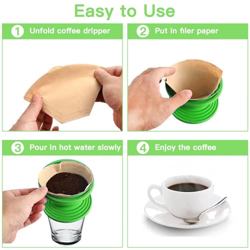 Collapsible Pour Over Coffee Dripper Set (2 Count)