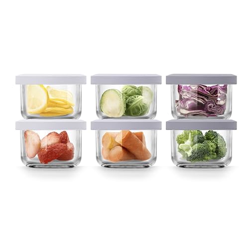 Glass Baby Food Storage Containers (6 Count)