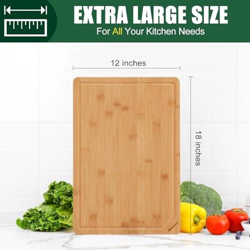 Extra Large Organic Bamboo Cutting Boards for Kitchen