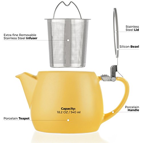 Pluto Porcelain Small Teapot Yellow