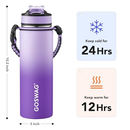 24oz Insulated Stainless Steel Travel Water Bottle