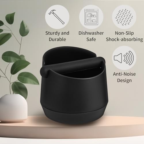 Knock Box 6 Inch Extra Large Capacity Design Espresso Knock Box Shock