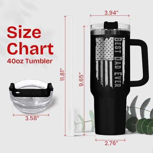 Best Dad Ever American 40 oz Tumbler with Handle
