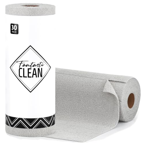 Microfiber Cleaning Cloth Roll (30 Count)
