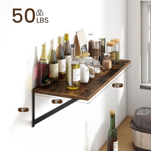Deep Floating Shelves for Wall (2 Count)
