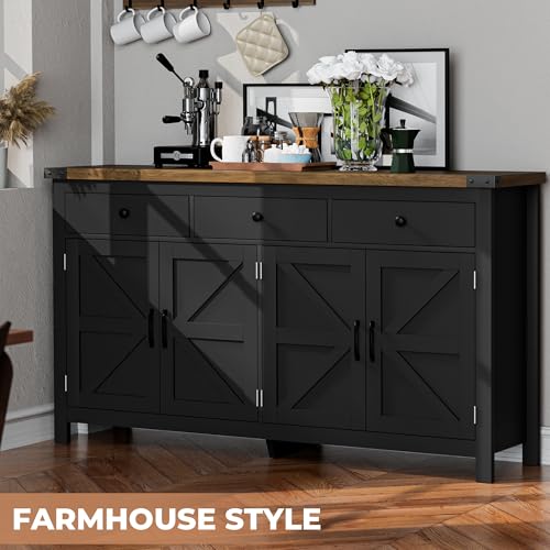 63" Sideboard Buffet Cabinet with Storage